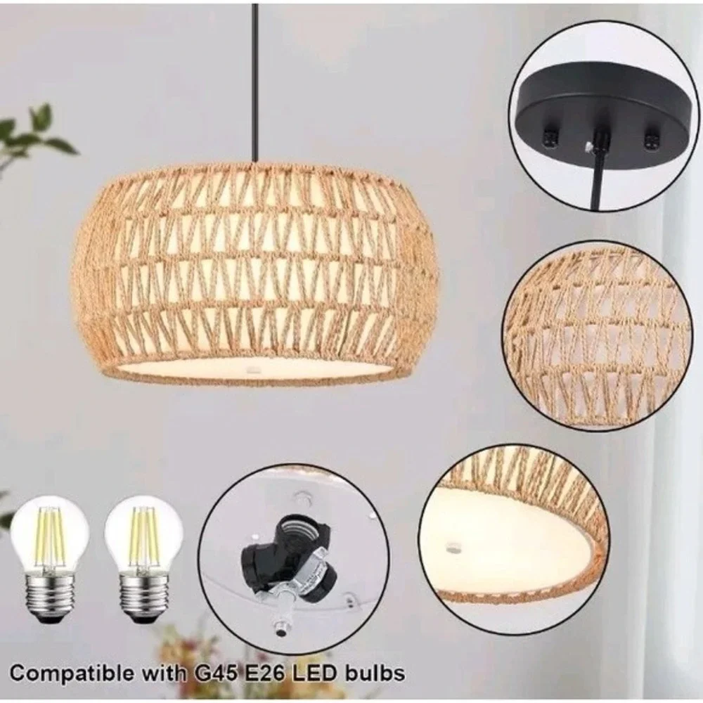rattan pendant‎ light